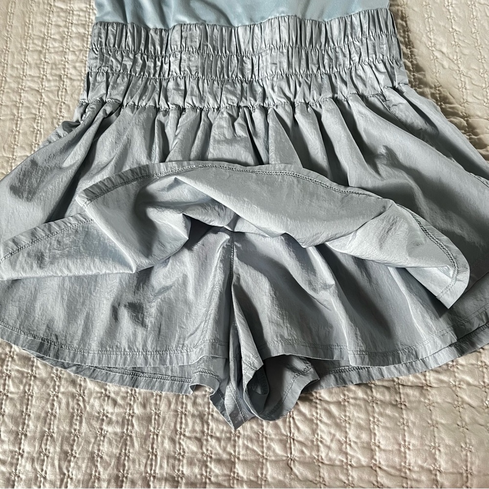 FP Movement The Way Home Skortsie Skort Romper in Blue Pearl, Sz L - Picture 7 of 13